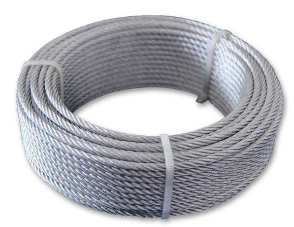 Канат стальной оцинкованный круглопрядный правой свивки В ТК 2,4 мм ГОСТ 2172-80 фото