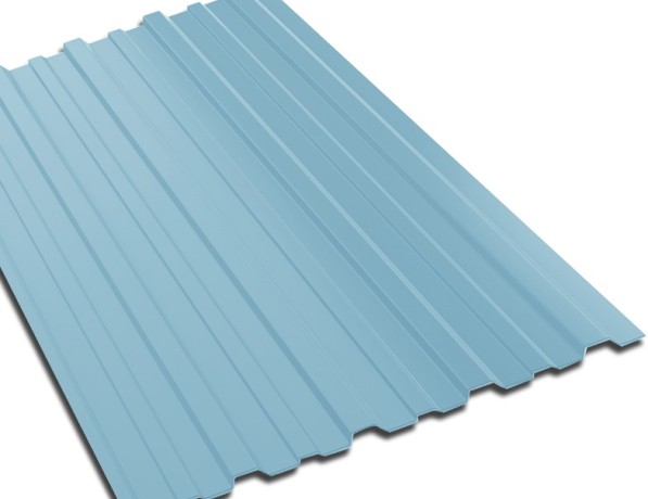 Профнастил стальной арочный односторонний волна с полиэстеровым покрытием гладкий МП10ПГ 0,5х10х1100х1200 мм фото