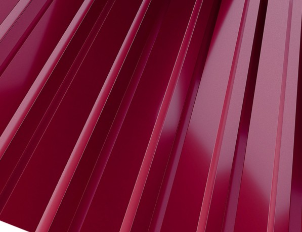 Профнастил стальной стеновой односторонний плоский гладкий красное вино С9 0,45х9х1150х1200х2000 мм ТУ 1122-079-02494680-01 фото