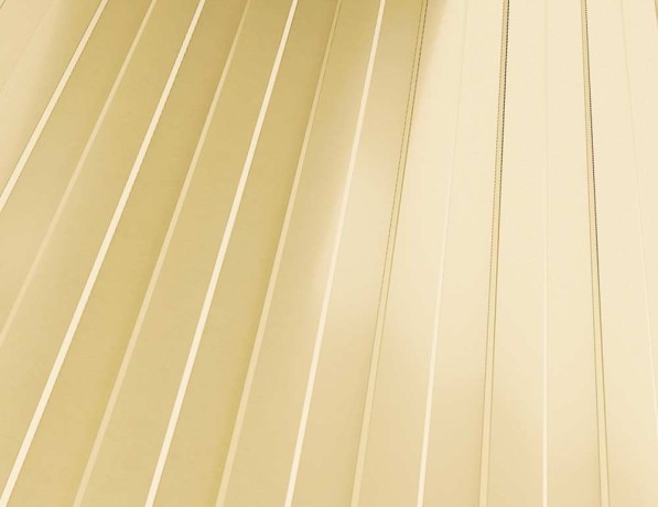 Профнастил стальной несущий односторонний волна гладкий светлая слоновая кость Н35 0,8х35х1250х1000 мм ГОСТ 24045-2016 фото