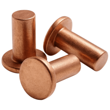 Заклепка медная плоская пустотелая фото